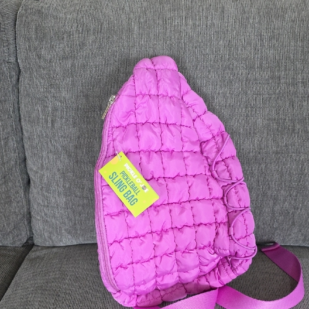 Pink Quilted Sling Bag By Pickle O' Joe, NWT - Picture 10 of 10